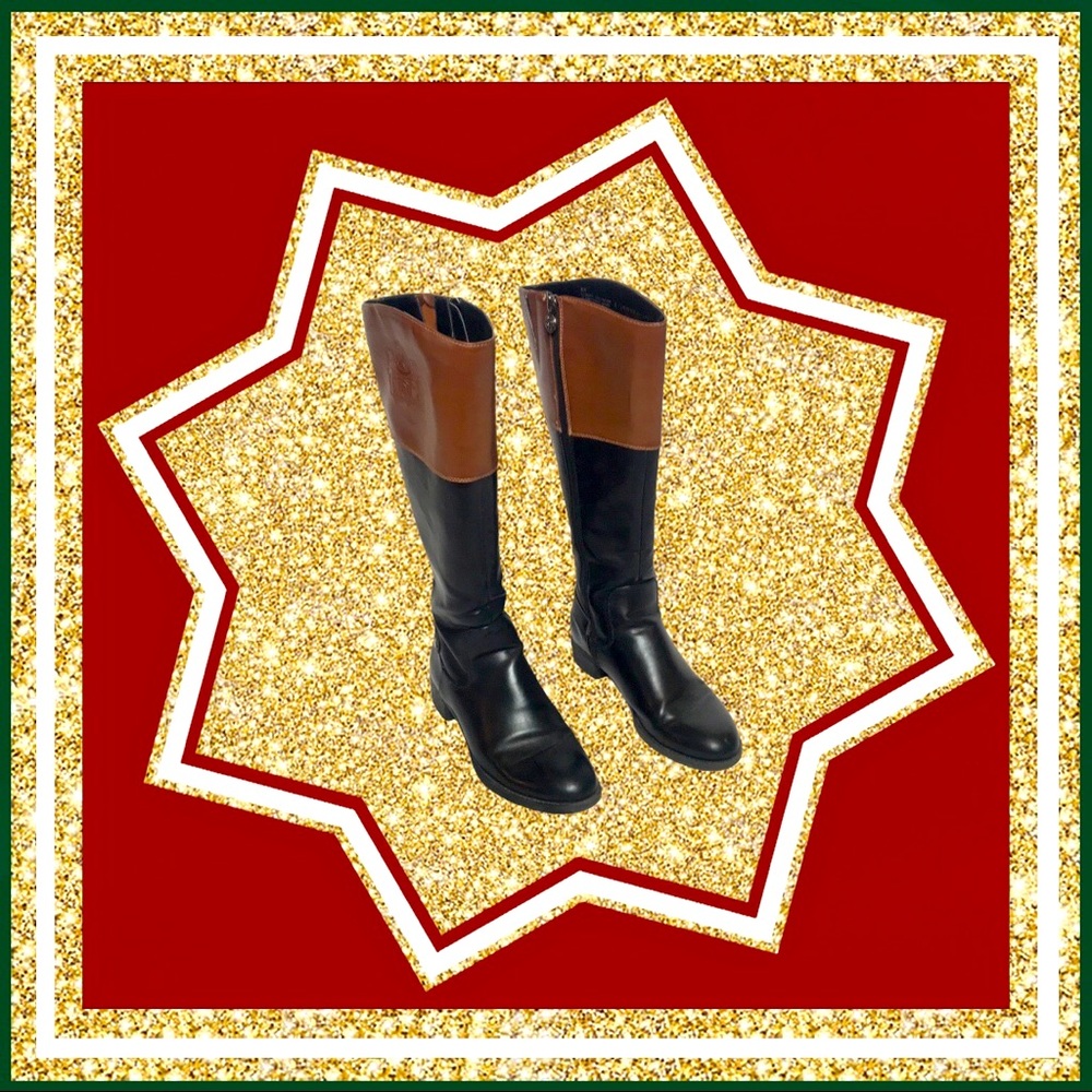 Etienne Aigner Two tone zip up boots